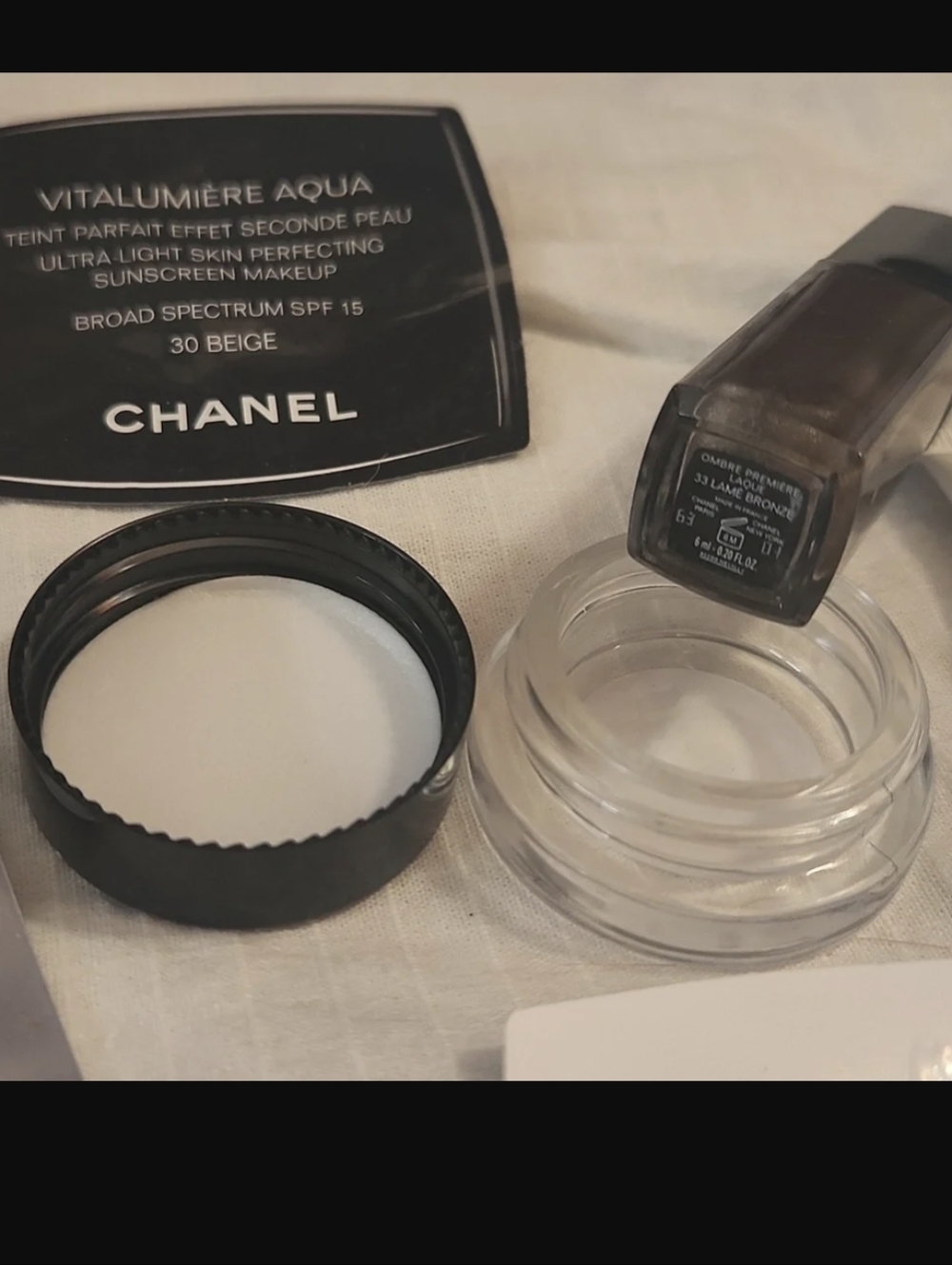 Chanel Bundle Lot Skincare Makeup Glass Mini Empty Container - Picture 2 of 6